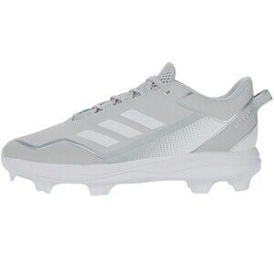 Adidas Icon 7 TPU Baseball Cleats Men's 12.5 Gray White FZ1560 Athletic Shoes